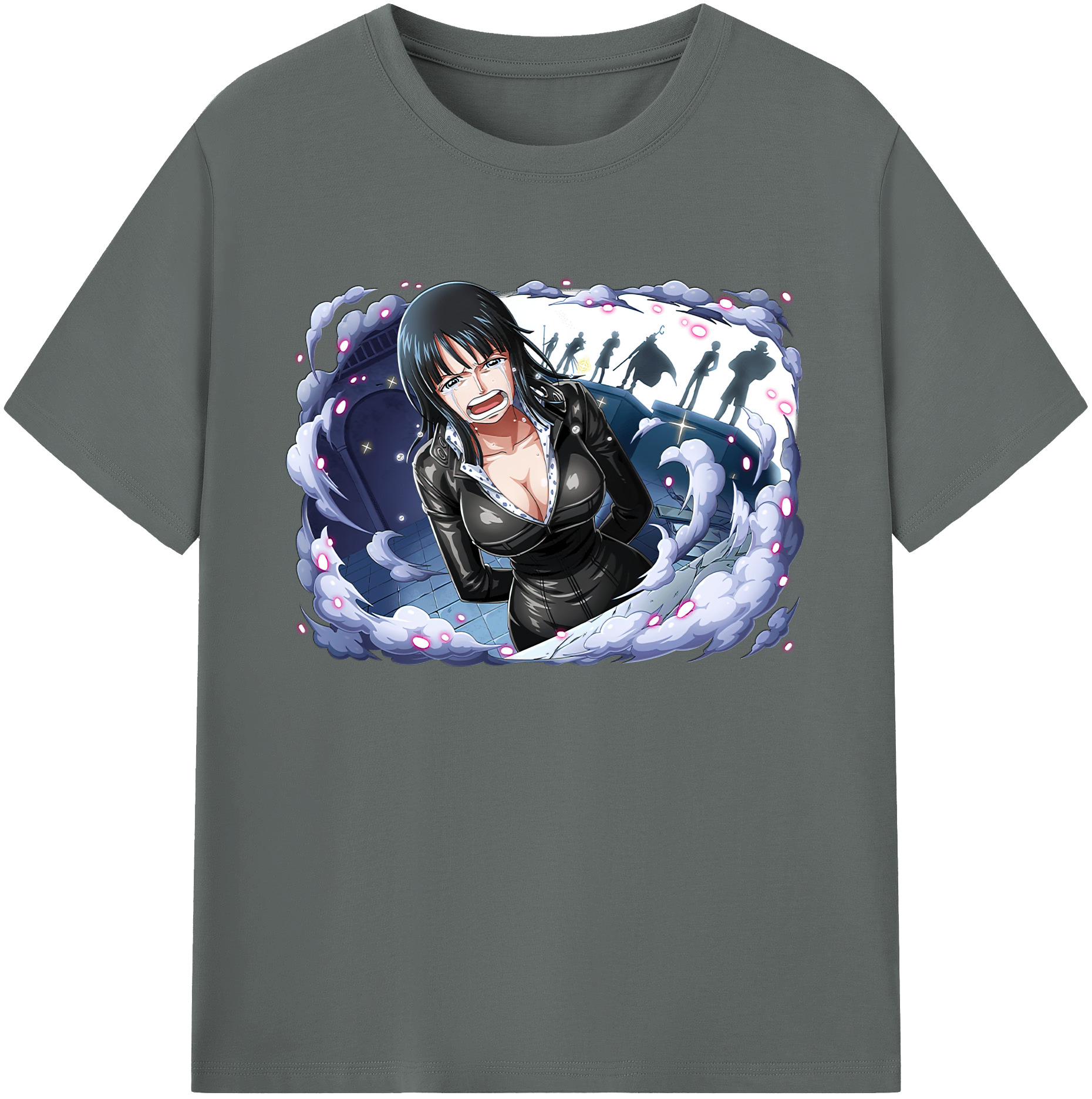 ワンピース ニコ・ロビン ONE PIECE Nico Robin 綿100％ メンズ半袖Tシャツ｜肌触りやわらか＆通気性